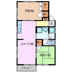 津新町駅 徒歩15分 2階の物件間取画像